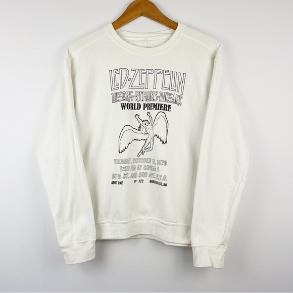 Led Zeppelin White Crewneck Sweatshirt - Picture 1 of 5